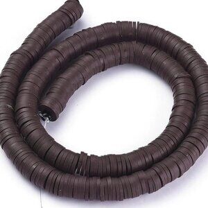 1 Strand Brown Polymer Clay Beads